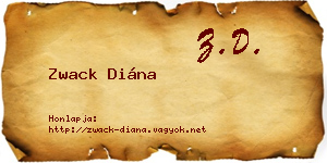 Zwack Diána névjegykártya